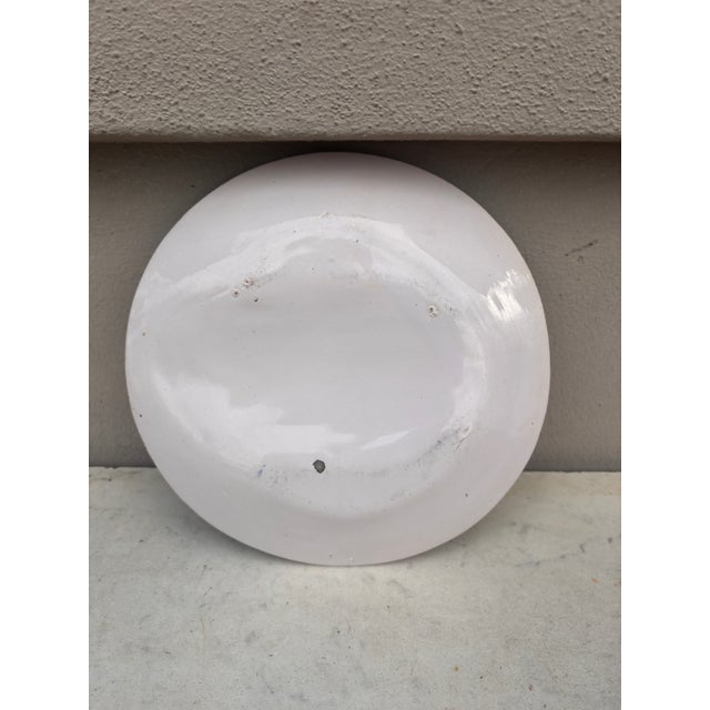19th Century Majolica Porcelain Flounder Fish Wall Platter For Sale In Austin - Image 6 of 6