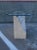 Metal Postmodern Brass & Glass Pedestal Console Sofa Table in Tessellate Stone For Sale - Image 7 of 12