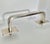 1970s stainless steel door or appliance handle. 11" Height Overall 8-1/2" Height x 8-1/4" Width x 3" Projection Backplate:...