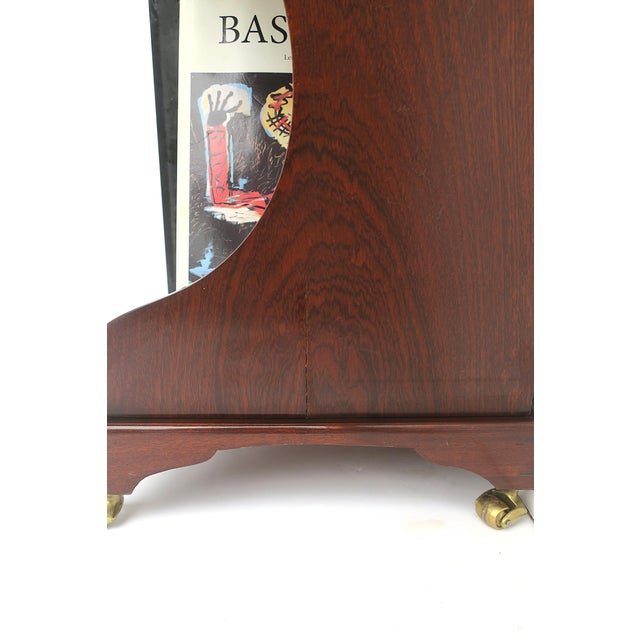 Telephone Table Mahogany Wood Leather, Two Avail. For Sale - Image 10 of 12