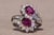 The East Lake Drive: Natural Double Ruby Bypass Ring with Diamonds For Sale - Image 4 of 11