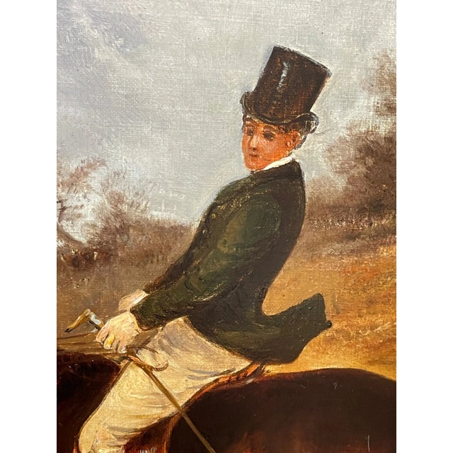 White British 19th Century Hunting Charge Grey & Chestnut GallopingHorses Oil Painting Signed Thomas Smythe For Sale - Image 8 of 13