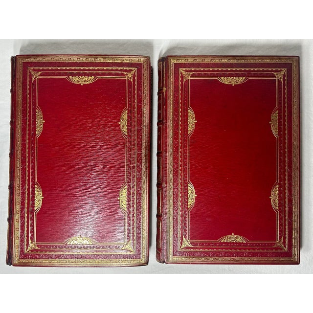 Mid 19th Century Mid 19th Century Illustrated Quarto Red Leather Volume Set, Peter Cunningham's the Story of Nell Gwyn and the Sayings of Charles the Second - 2 Books For Sale - Image 5 of 12