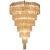 Seven Tier Crystal Beads and Rods Brass Chandelier For Sale