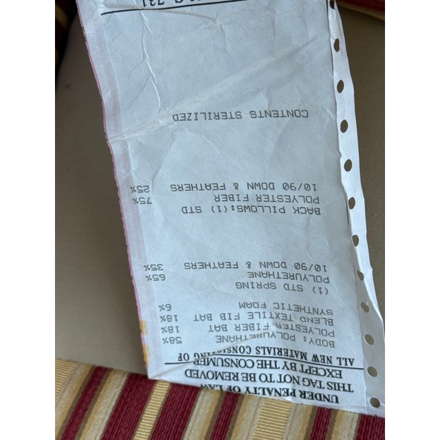 Calico Corners Rolled Arm Skirted Swivel Lounge Chairs - A Pair For Sale - Image 9 of 9