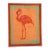 Flamingo Bird Portrait Orange Tropical Minimalism Art Deco Pop Art Americana Original Painting by Cleo Plowden For Sale