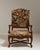 19th Century French Chestnut Brown Louis XV Upholstered Throne Armchair For Sale - Image 11 of 15
