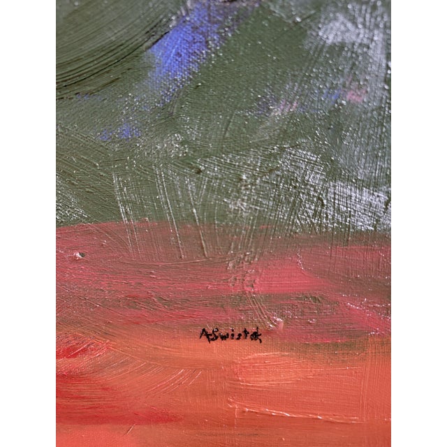 Birds, Angels, and Horse Rider, Mixed Media Equestrian Landscape Oil Painting For Sale - Image 12 of 16