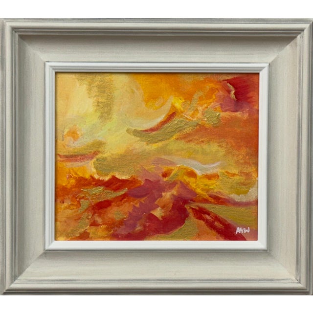 Abstract Expressionism using Red, Orange, Yellow & Gold by Contemporary Artist 2025 For Sale
