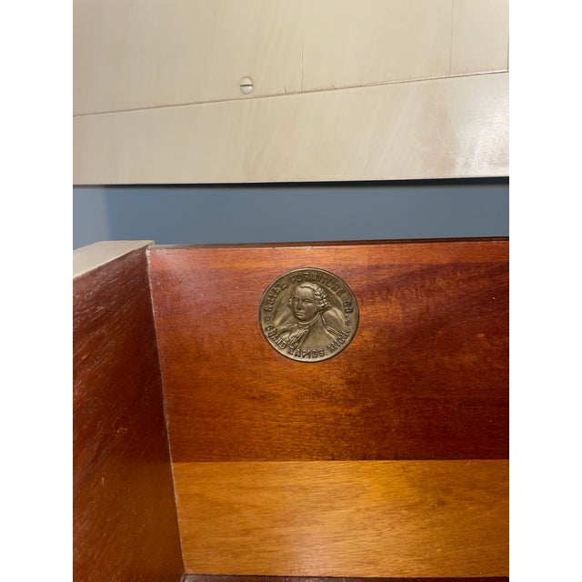 Vintage Royal Furniture Co. French Provincial Cane Armoire / Linen Press For Sale - Image 10 of 12