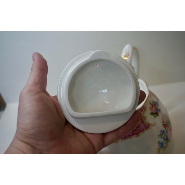 2000 - 2009 Royal Albert Lady Carlyle Bone China Teapot & Lidded Sugar Bowl - 2 Pieces For Sale - Image 5 of 10