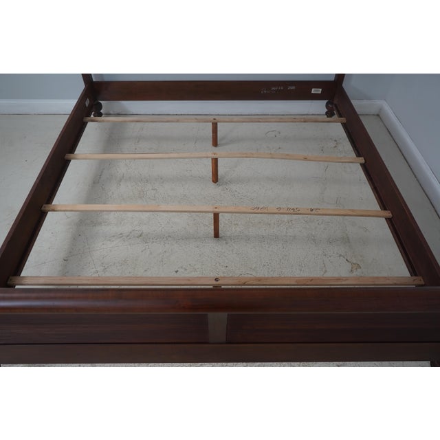 Brown Ethan Allen King Size British Classics Sleigh Bed For Sale - Image 8 of 16