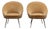 Set of Sand-Colored Velvet Armchairs by Federico Munari, 1950s For Sale