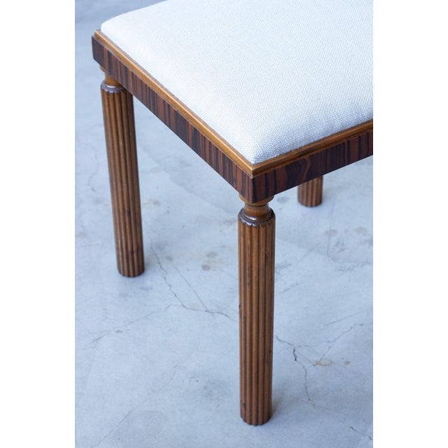 Wood Swedish Grace Stool in Zebrano and Birch, 1920s For Sale - Image 7 of 11