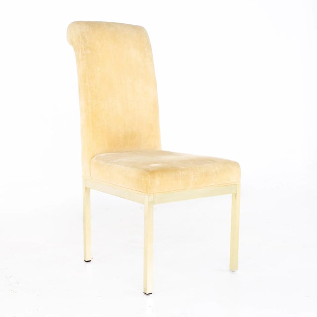 Metal Milo Baughman Style for Design Institute of America Mid Century Brass Dining Chairs - Set of 6 For Sale - Image 7 of 13