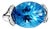 Late 20th Century Size 7 14K White Gold Huge Blue Topaz Diamond Ring For Sale