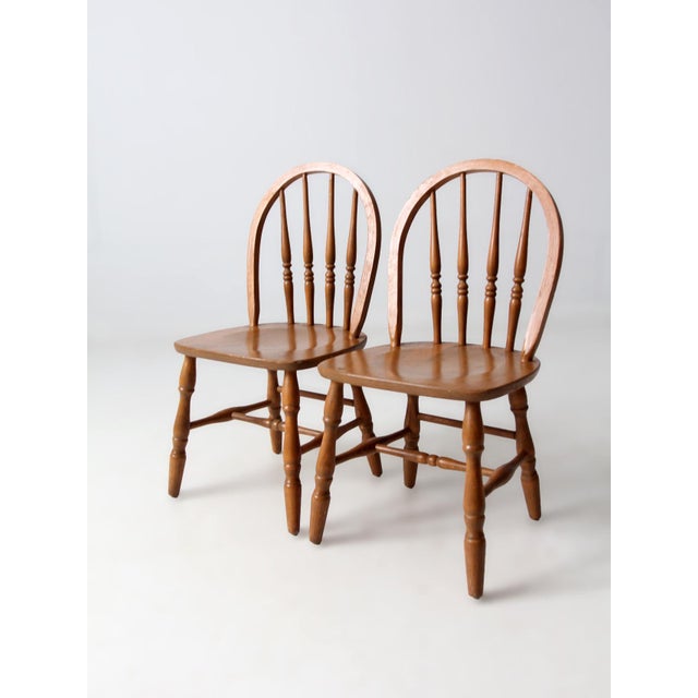 Farmhouse Vintage Windsor Children's Chairs | Union City Chair Co For Sale - Image 3 of 11