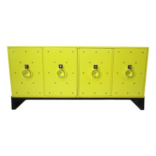After Tommi Parzinger Glamorous Studded Handcuff Credenza Sideboard For Sale