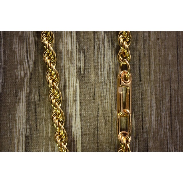 The South Gate: Yellow Gold 24 Inch Rope Chain For Sale - Image 4 of 4