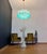 Large Turquoise Murano Glass Lattimo Petals Chandelier, 1990s For Sale - Image 9 of 18