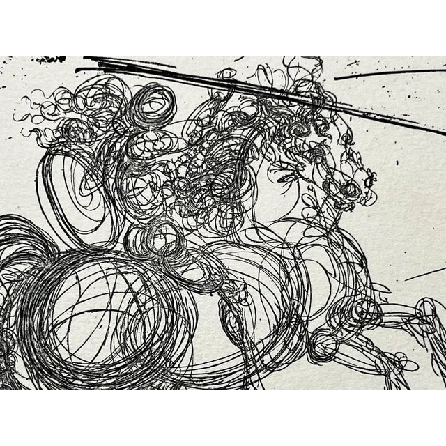 Modern Salvador Dalí, Les Cavaliers Bleus, 1969, Engraving For Sale - Image 3 of 5