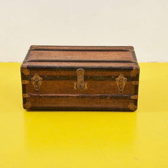 Vintage Wooden Trunk, 1930s For Sale - Image 10 of 10