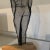 "Lost in Thought" Contemporary Minimalist Figurative Steel Mesh Sculpture by Donald Kolberg For Sale In West Palm - Image 6 of 13