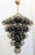 Italian chandelier with smoky Murano glass globes mounted on polished brass finish frame / Made in Italy by Fabio Ltd 31...
