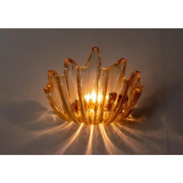 1950s Clamshell Sconces by Barovier E Toso, Set of 2 For Sale - Image 5 of 13