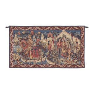 History of King Arthur Loom Woven Tapestry - 54 X 99 Cm (1'9" X 3'3") - Requires Rod Size 2 For Sale