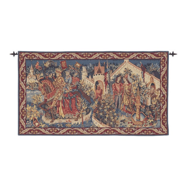 History of King Arthur Loom Woven Tapestry - 54 X 99 Cm (1'9" X 3'3") - Requires Rod Size 2 For Sale
