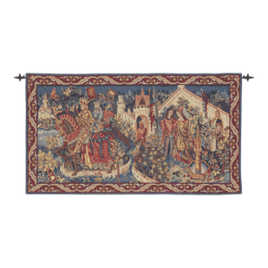 History of King Arthur Loom Woven Tapestry - 54 X 99 Cm (1'9" X 3'3") - Requires Rod Size 2