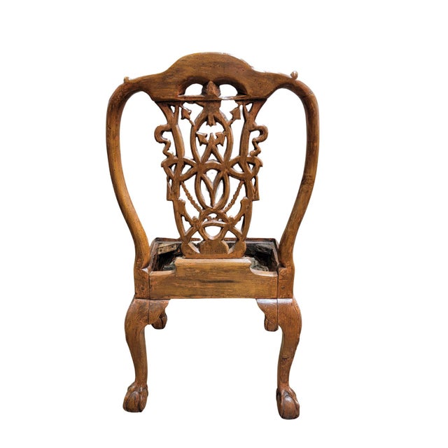 A Pair of Late 19th Century Georgian Style Side Chairs For Sale - Image 4 of 6
