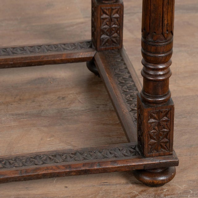 19th Century Carved French Oak Side Table For Sale - Image 12 of 13