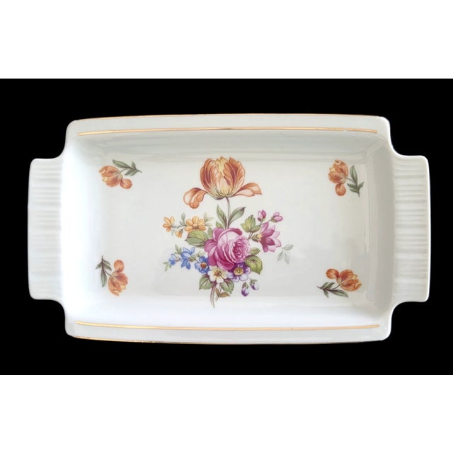 Mid-Century Modern Vintage 1960s Cp Colditz Porcelain Rectangular Appetizer Snack Plates-Set of 4 For Sale - Image 3 of 5