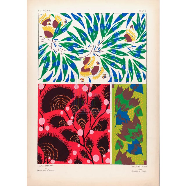 Ea Seguy Suggestions Pour Étoffes Et Tapis, Plate 8 For Sale