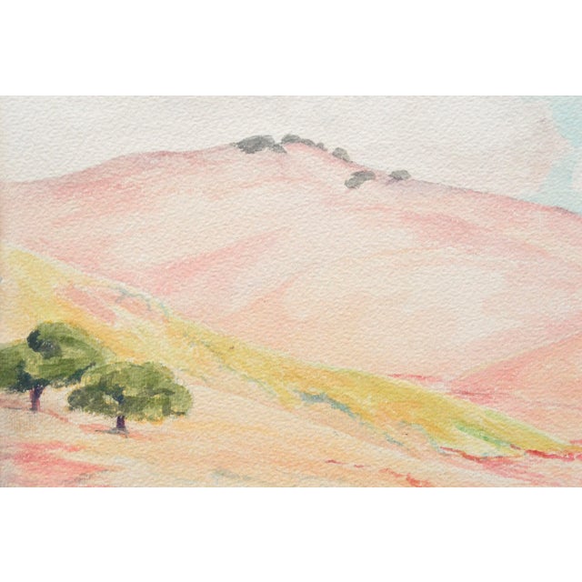 American Aromas California Pink and Gold Hills Landscape by Cor De Gavere Jolly Daubers For Sale - Image 3 of 5