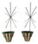Pr. Mid 20th Century Starburst Wall Hanging Planters by Planter Inc. Chicago For Sale