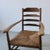 Textile Low Rustic Bobbin Rush Seat Armchair, Netherlands, 1940s For Sale - Image 7 of 11
