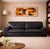 Vintage Sofa in Black Patinated Leather from Roche Bobois, 1980s, in Very Good conditions. Designed 1980 to 1989 This...