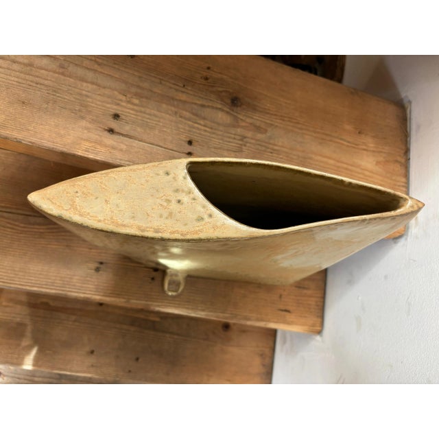 Vintage Glazed Stoneware Vase, 1980s For Sale - Image 13 of 18