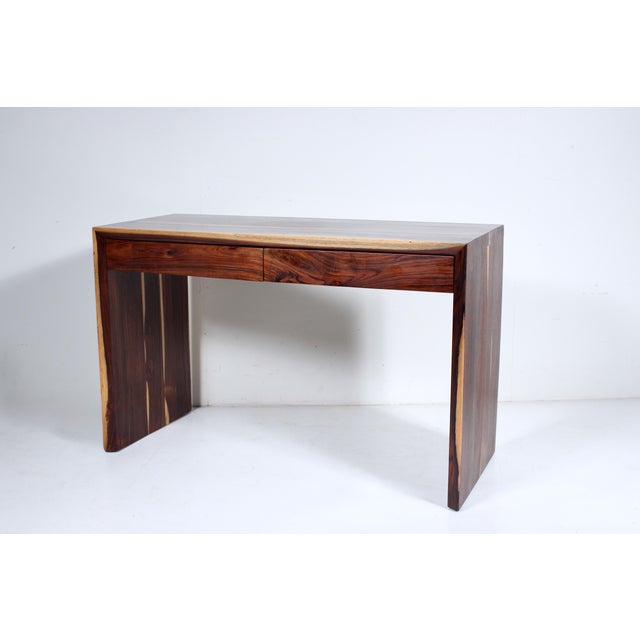 Mexican Modern Parsons Style Cocobolo Desk, Handcrafted, 1980s For Sale - Image 3 of 17