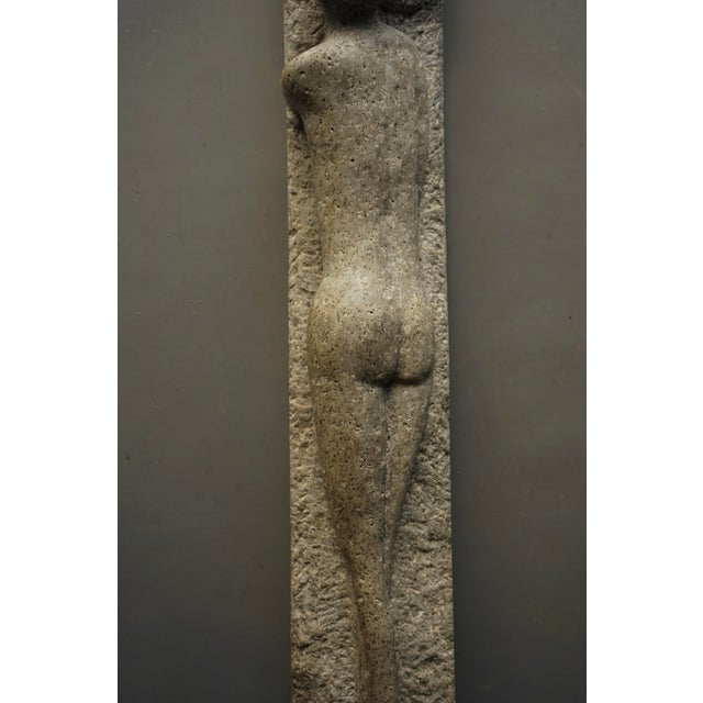 Stone Carved Stone Sculpture of a Reclining Nude, 1960s For Sale - Image 7 of 9
