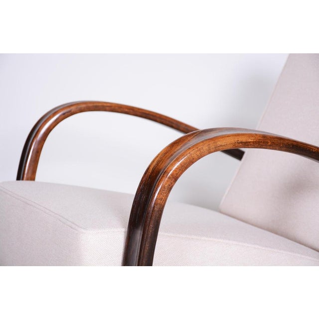Wood Art Deco Beech H-269 Armchair from Jindrich Halabala, Czechoslovakia, 1930s For Sale - Image 7 of 13