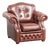 Chesterfield Brown Cowhide Armchair For Sale