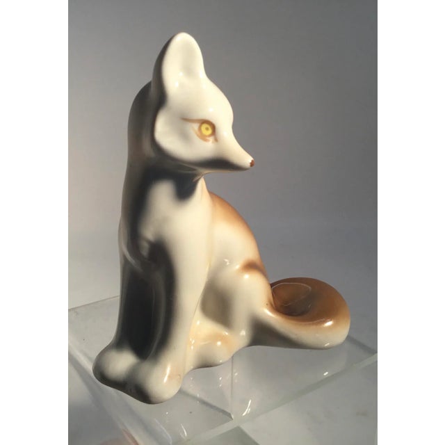 Brown Vintage Russian Porcelain Figurine of a Fox For Sale - Image 8 of 12
