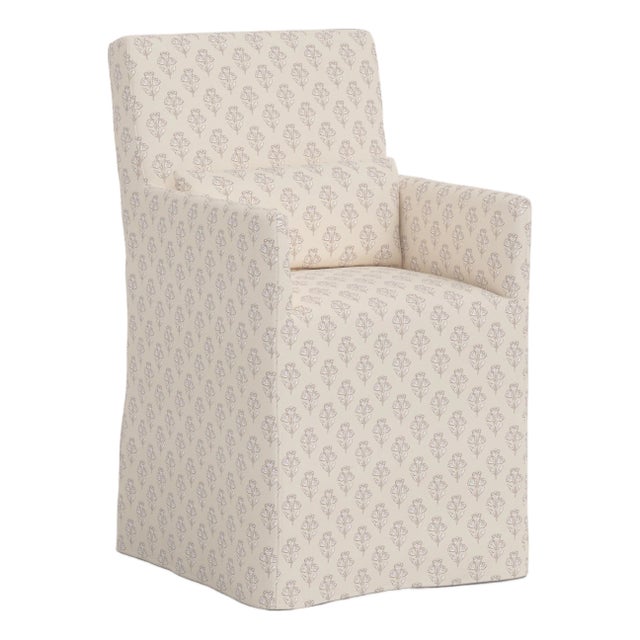 Slipcover for Stoffer Home x Cloth & Company for Lindy Dining Armchair in Francie Floral Cream For Sale