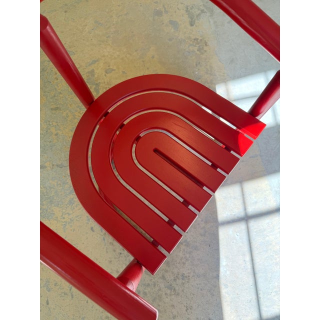 Red Armchair from Allmilmö, 1980s For Sale - Image 4 of 11