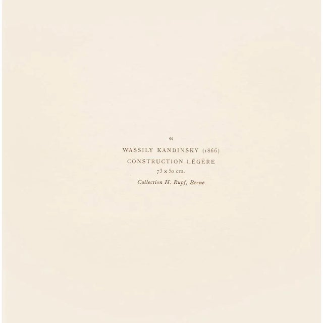 Teal 1947 After Wassily Kandinsky, "Construction Legere" First Edition Parisian Lithograph For Sale - Image 8 of 11