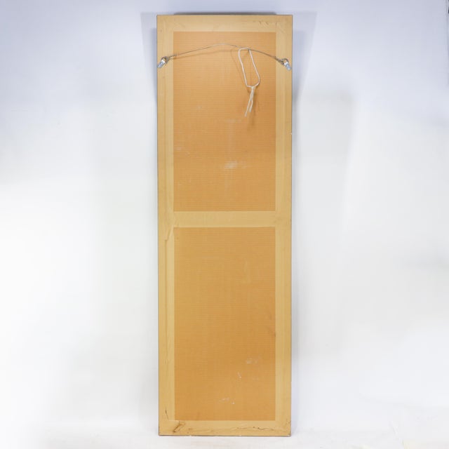 Vintage Chinese Framed Painting of Pavilion Garden Scene With Figures and Mountain Landscape For Sale - Image 9 of 10